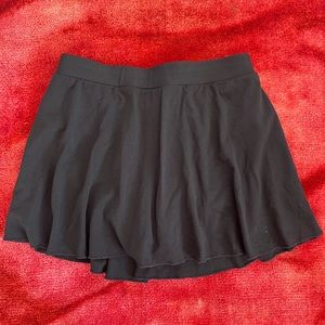 Spanx Pique Shaping High Rise Swim Skort Very Black Size Medium